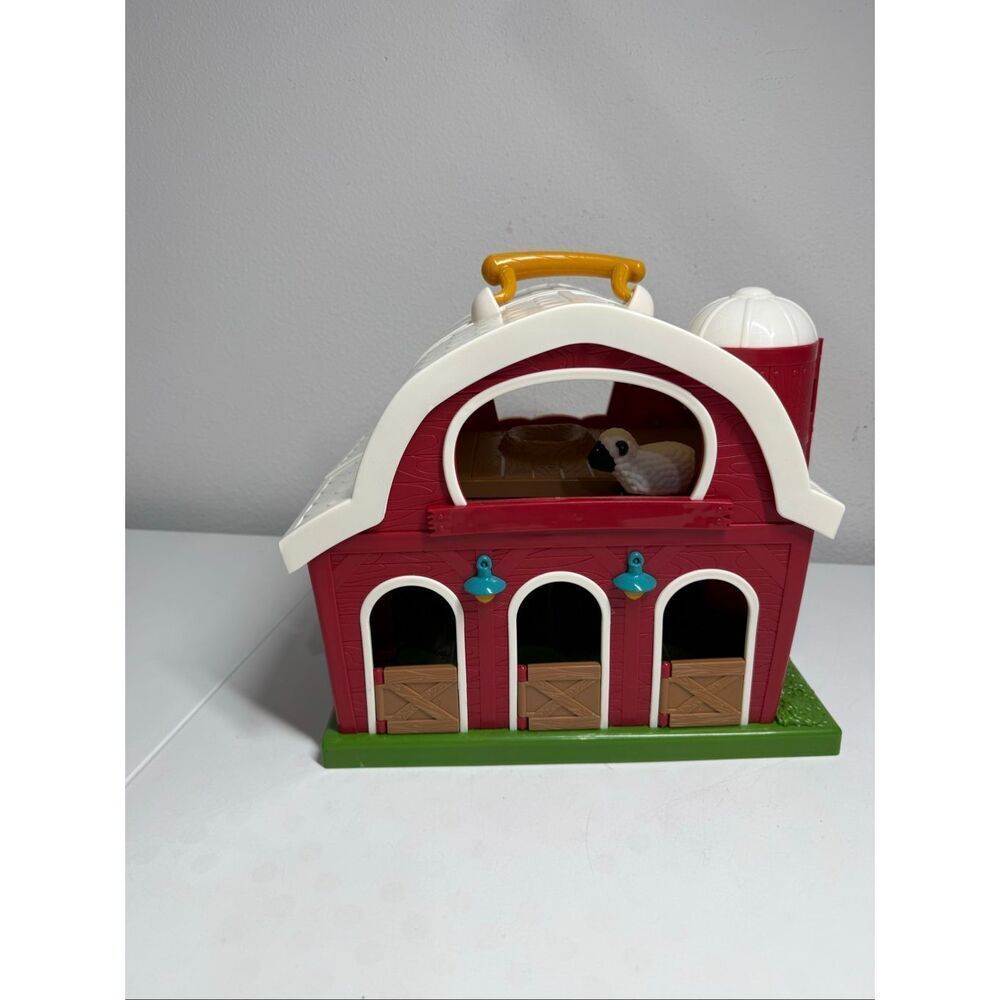 Battat– Big Red Barn, Animal Farm Playset Learning Toy for Large Farm + 1 Animal